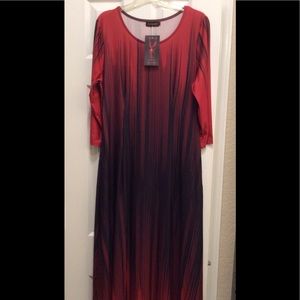 1 XL Left! Rust/Black Side Pocket Maxi Dress! NWT